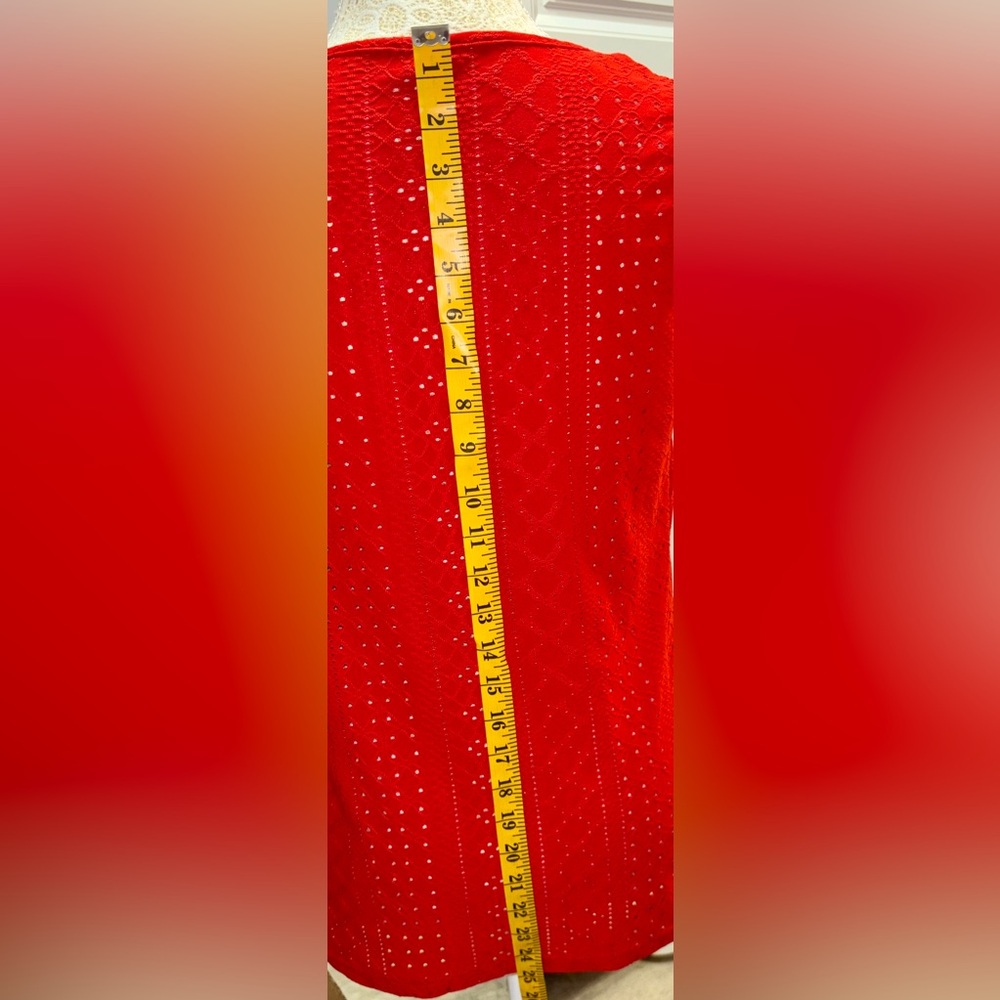 Red Ruffled Women's Top - Picture 3 of 6